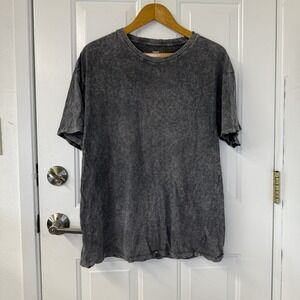 Urban Outfitters Mens Medium Destructed Gray Acid‎ Wash Short Sleeve  Crew Neck